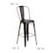 Flash Furniture Copper Metal Stool with Black Poly Seat ET-3534-30-COP-PL1B-GG - alternate 6